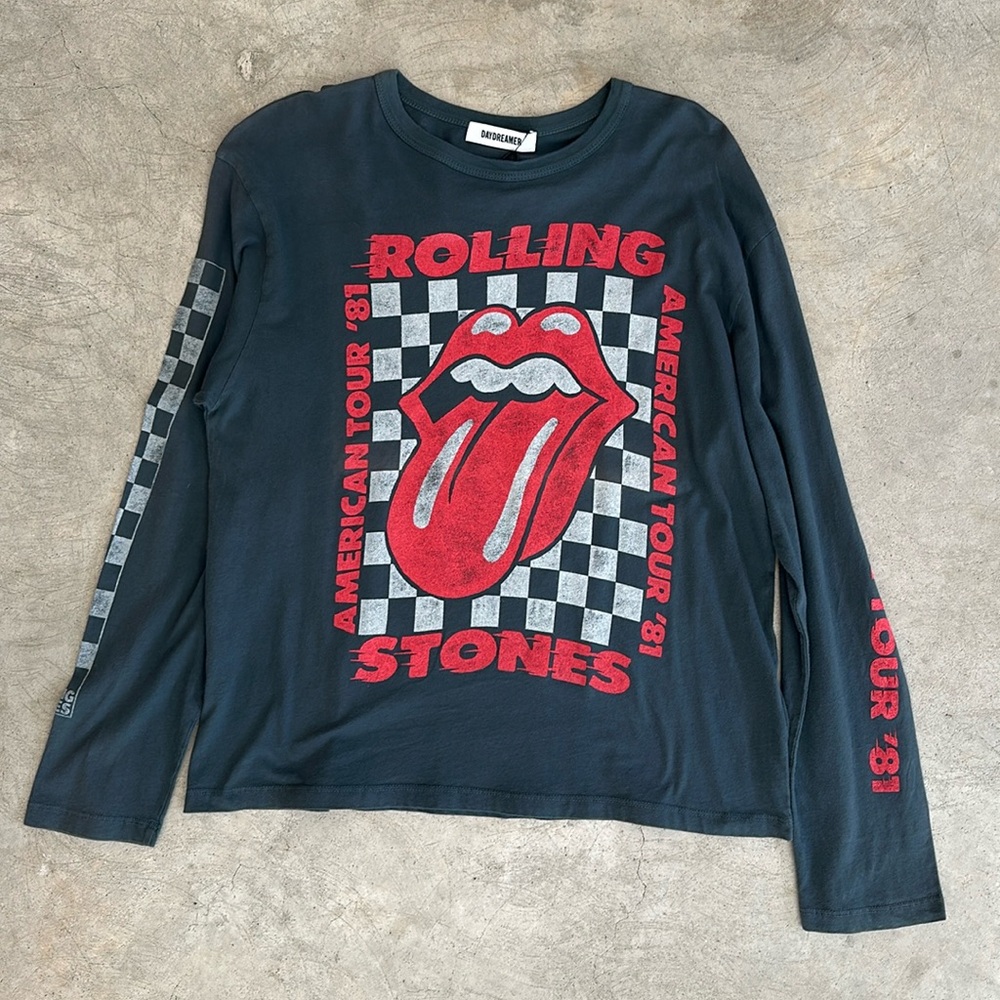 Daydreamer Rolling Stones American Tour Long Sleeve Size Small in Vintage Black